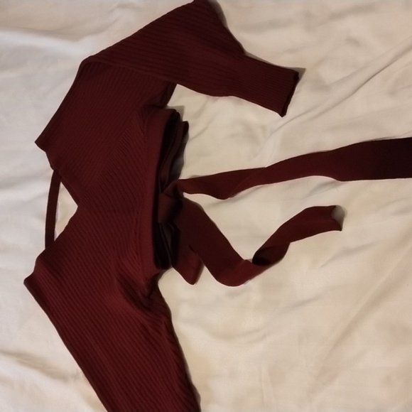 Fashion Nova Hold Me Closer Sweater Legging Set - Burgundy, Size: XS - Picture 9 of 14